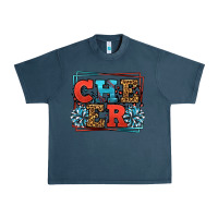 Midnight Navy Cheer Baseball stitchs Urban Heavy Tee - LillyAllenDesigns