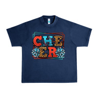 Navy Cheer Baseball stitchs Urban Heavy Tee - LillyAllenDesigns