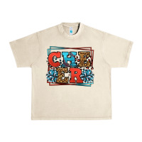 Sandshell Cheer Baseball stitchs Urban Heavy Tee - LillyAllenDesigns