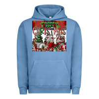 Pigment Pebble Blue merry Christmas Urban Hoodie - CowhideDigitalArt