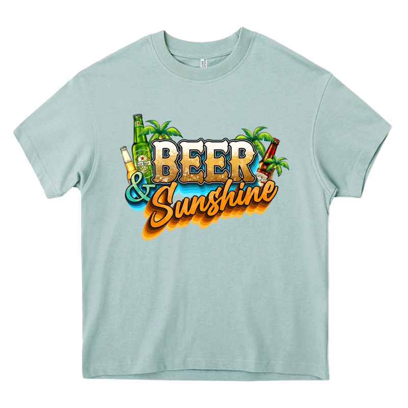 Beer And Sunshine Heavy Core Tee by NancyCooperArtShop | Teevron
