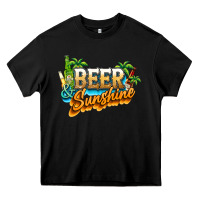 Black Beer and sunshine Heavy Core Tee - NancyCooperArtShop