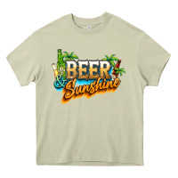 Mossy Beer and sunshine Heavy Core Tee - NancyCooperArtShop