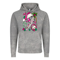 Cloud Rock Pink Christmas Breast Cancer Ribbon Baseball Vintage Hoodie - BundleAndBundleShop