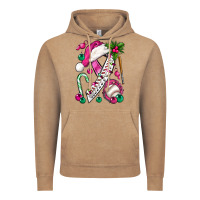 Vintage Coffee Pink Christmas Breast Cancer Ribbon Baseball Vintage Hoodie - BundleAndBundleShop