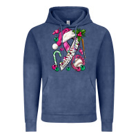Vintage Denim Pink Christmas Breast Cancer Ribbon Baseball Vintage Hoodie - BundleAndBundleShop