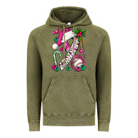 Vintage Olive Pink Christmas Breast Cancer Ribbon Baseball Vintage Hoodie - BundleAndBundleShop