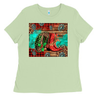 Matcha country boots and cowboy hat christmas Ladies Tee - Jasminsmagicworld