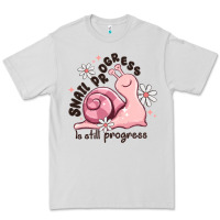 Dove Grey snail progress is stil progress Premium Tee - MaliasSmallBusiness