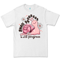 White snail progress is stil progress Premium Tee - MaliasSmallBusiness
