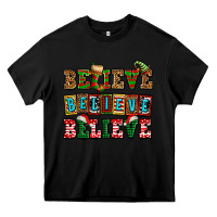 Black believe believe believe Heavy Core Tee - AdoDesignShop