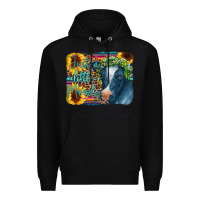 Black Cow Serape Just a Little Moody Premium Hoodie - CowCowDesign