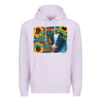 Lilac Cow Serape Just a Little Moody Premium Hoodie - CowCowDesign