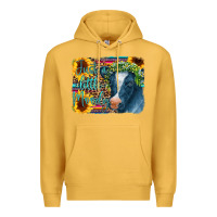 Cow Serape Just A Little Moody Premium Hoodie | Teevron