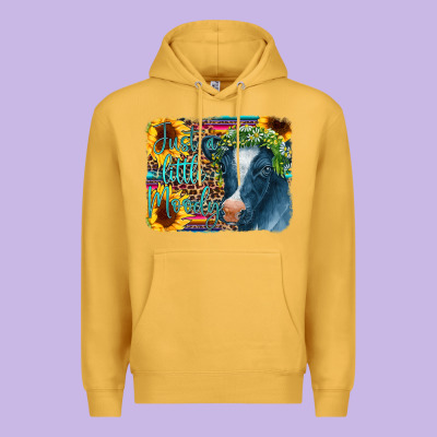 Cow Serape Just A Little Moody Premium Hoodie Designed By Cowcowdesign