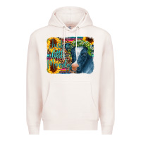 Pale Pink Cow Serape Just a Little Moody Premium Hoodie - CowCowDesign