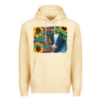 Pina Colada Cow Serape Just a Little Moody Premium Hoodie - CowCowDesign