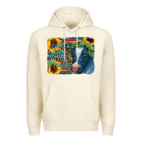 Sandshell Cow Serape Just a Little Moody Premium Hoodie - CowCowDesign