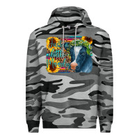 Slate Camo Cow Serape Just a Little Moody Premium Hoodie - CowCowDesign