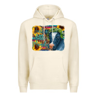 Tofu Cow Serape Just a Little Moody Premium Hoodie - CowCowDesign