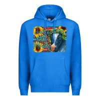 True Royal Cow Serape Just a Little Moody Premium Hoodie - CowCowDesign