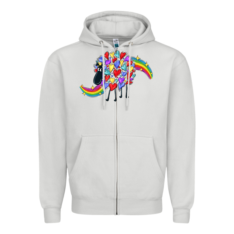 Rainbow Sheep Zipper Hoodie by CowGirlArtShop | Teevron
