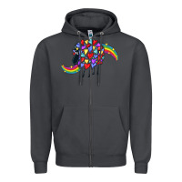 Smoke Rainbow sheep Zipper Hoodie - CowGirlArtShop