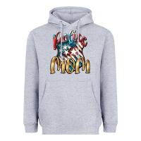 Heather Grey Police Mom Heavyweight Hoodie - FaDigitalArtStudio