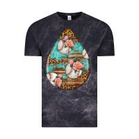 Cloud Black american football and western roses teardrop Vintage Tee - BundleAndBundleShop