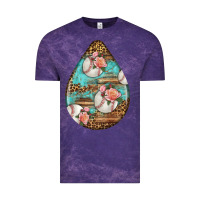 Cloud Purple american football and western roses teardrop Vintage Tee - BundleAndBundleShop