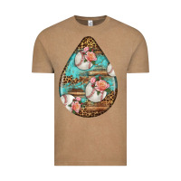 Vintage Coffee american football and western roses teardrop Vintage Tee - BundleAndBundleShop