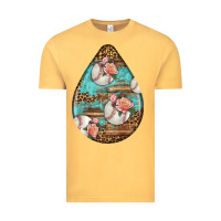 Vintage Mustard american football and western roses teardrop Vintage Tee - BundleAndBundleShop