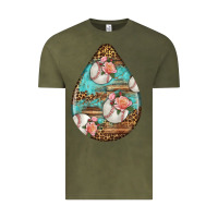 American Football And Western Roses Teardrop Vintage Tee | Teevron