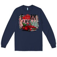 Navy Farm Life Christmas Long Sleeve Tee - Bettercallsaul