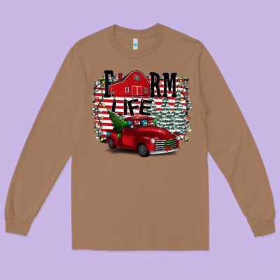 Farm Life Christmas Long Sleeve Tee Designed By Bettercallsaul