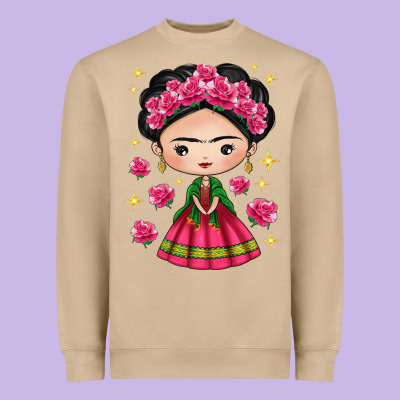Mexican Girl Heavyweight Sweatshirt Designed By Texasbilliewilder