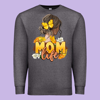 Mom Life Mother's Day Premium Sweatshirt Designed By Fadigitalartstudio