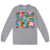 Heather Grey western mama Long Sleeve Tee - RanaPortraitStore