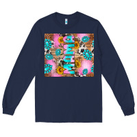 Navy western mama Long Sleeve Tee - RanaPortraitStore