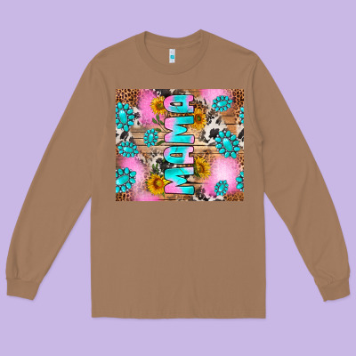 Western Mama Long Sleeve Tee Designed By Ranaportraitstore