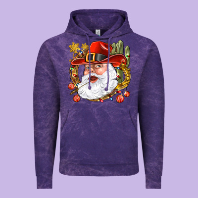 Cowboy Santa Vintage Hoodie Designed By Bundleandbundleshop