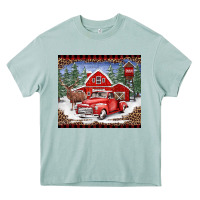 Arona Christmas farm reindeer and truck Heavy Core Tee - BarkalooDesign