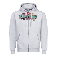 Heather Grey teacher mom Zipper Hoodie - CowGirlArtShop