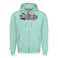 Seafoam teacher mom Zipper Hoodie - CowGirlArtShop