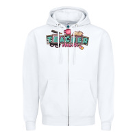White teacher mom Zipper Hoodie - CowGirlArtShop