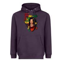 Plum Free-ish since 1865 black woman Heavyweight Hoodie - FaDigitalArtStudio
