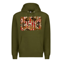 Army Green america, cowhide, leopard backgraund Premium Hoodie - JahusDesignShop