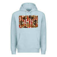 Blue Mist america, cowhide, leopard backgraund Premium Hoodie - JahusDesignShop