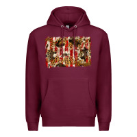 Burgundy america, cowhide, leopard backgraund Premium Hoodie - JahusDesignShop