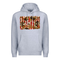 Heather Grey america, cowhide, leopard backgraund Premium Hoodie - JahusDesignShop